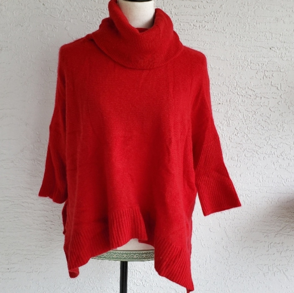 360 Cashmere Red Cowl Neck Sweater Size Small